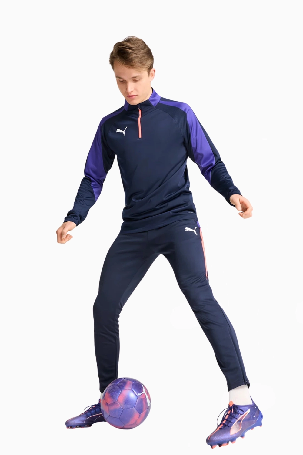 Кофта Puma IndividualLIGA Top 1/4 Zip - темно-синий