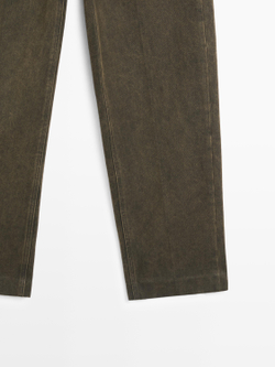 Massimo Dutti Джинсы свободного кроя со средней посадкой, темно-зеленый