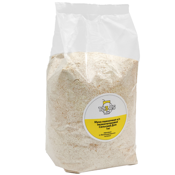 Мука пшеничная ц/з низкоглютеновая БИО Сельский Дом 1кг