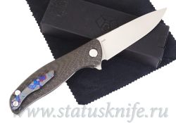 Нож Широгоров F3 M390 Exclusive Orange Timascus Clipфотография - 2