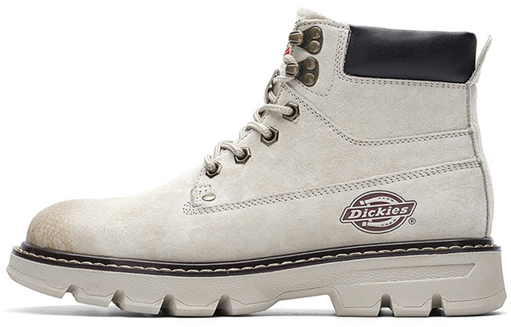Dickies Split Pig Leather Abrasion Resistant Slip Resistant Comfortable Short Combat Boots Unisex Sand