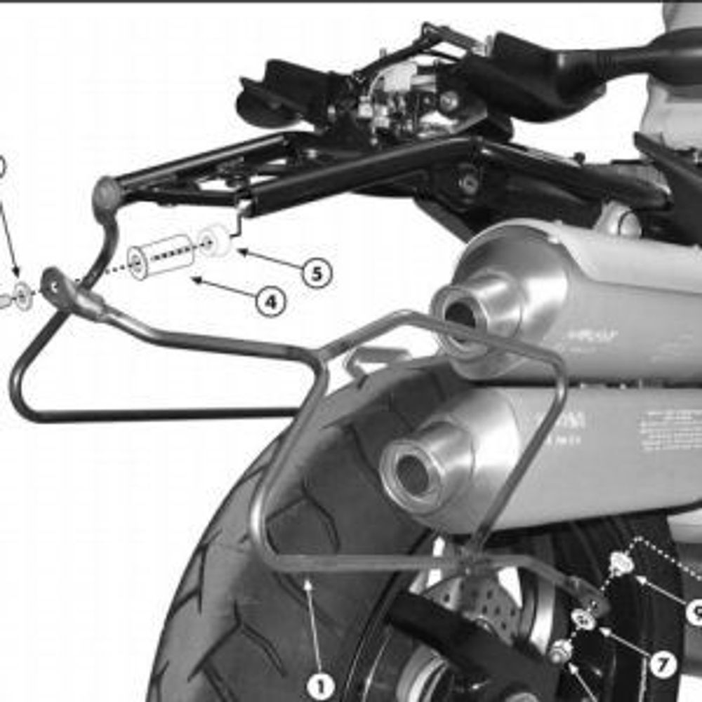 Крепеж под мягкие боковые сумки Kappa для мотоцикла Ducati Monster S2R-S4