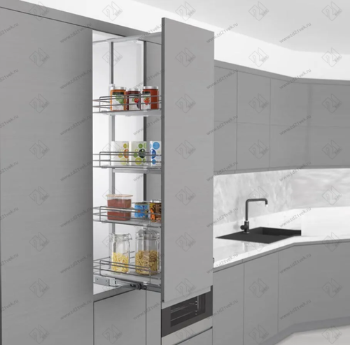 S-1525-C Шкаф-колонна в базу 300 мм, Starax, 5-ти ярусная, (230х510х1400-1550 мм)