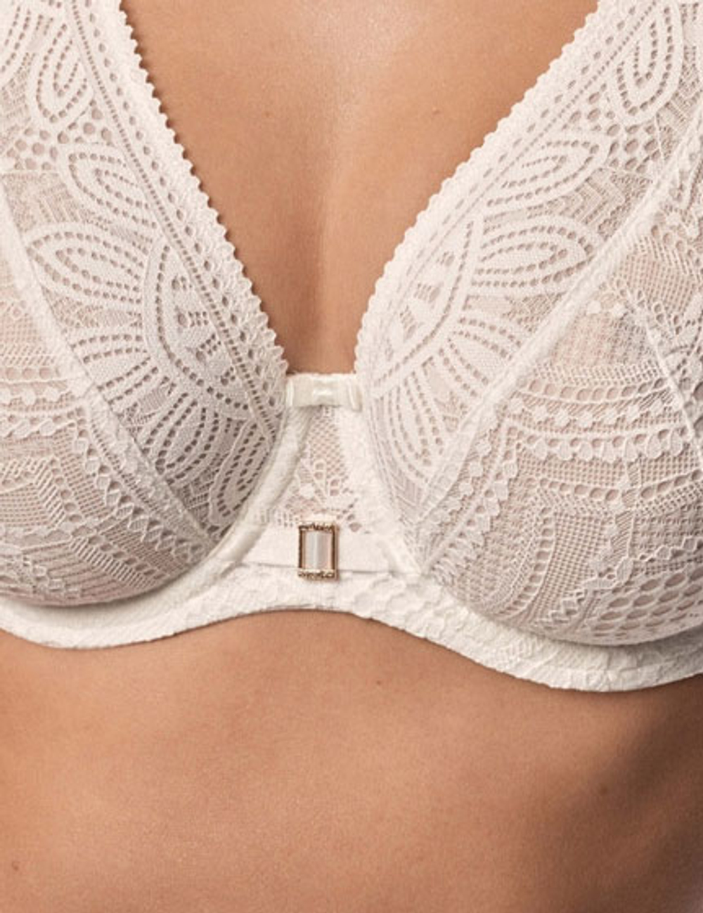 Кружевной бюстгальтер на косточках Mefemi DESIRE M bralette экрю