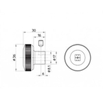 Вертушка под цилиндр MOTTURA 99.505 NSOC d=8.1 мм. с винтом матовый никель.
