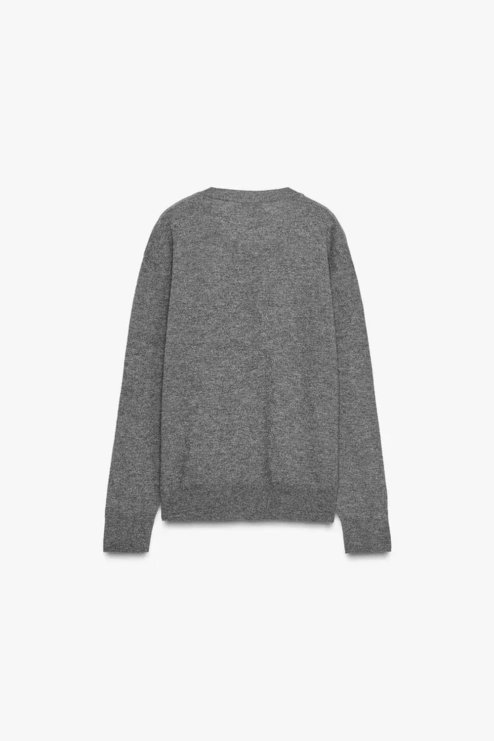 ZARA СВИТЕР ИЗ 100% ЭКСТРАМЯГКОЙ ШЕРСТИ, ТЕМНО-СЕРЫЙ