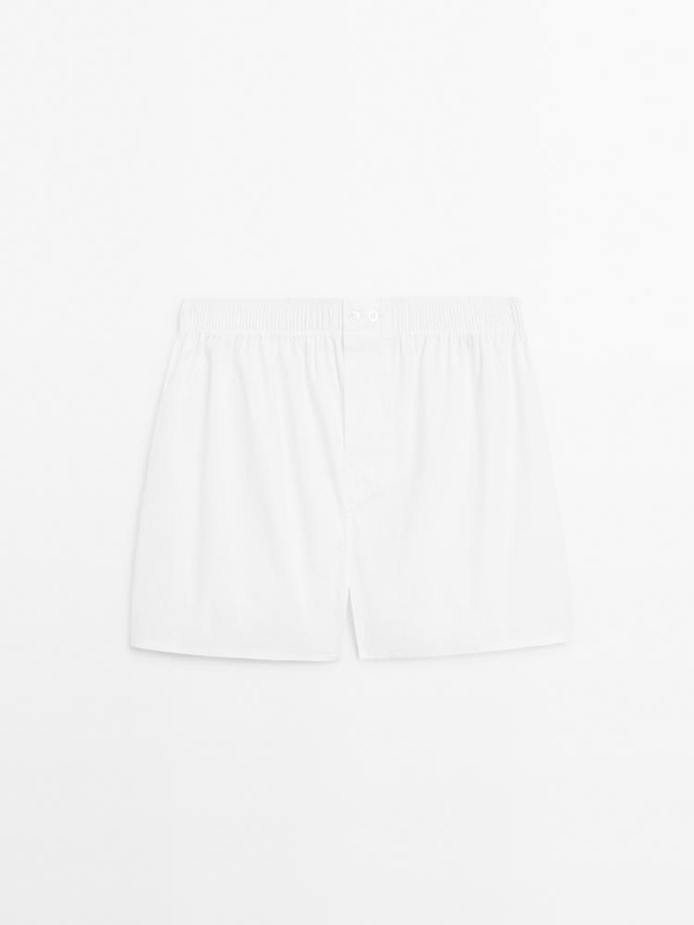 Massimo Dutti Однотонные боксеры из 100% хлопка, белый