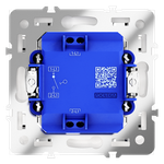 Выключатель встраиваемый VOLTUM S70 одноклавишный 10А, (белый матовый)