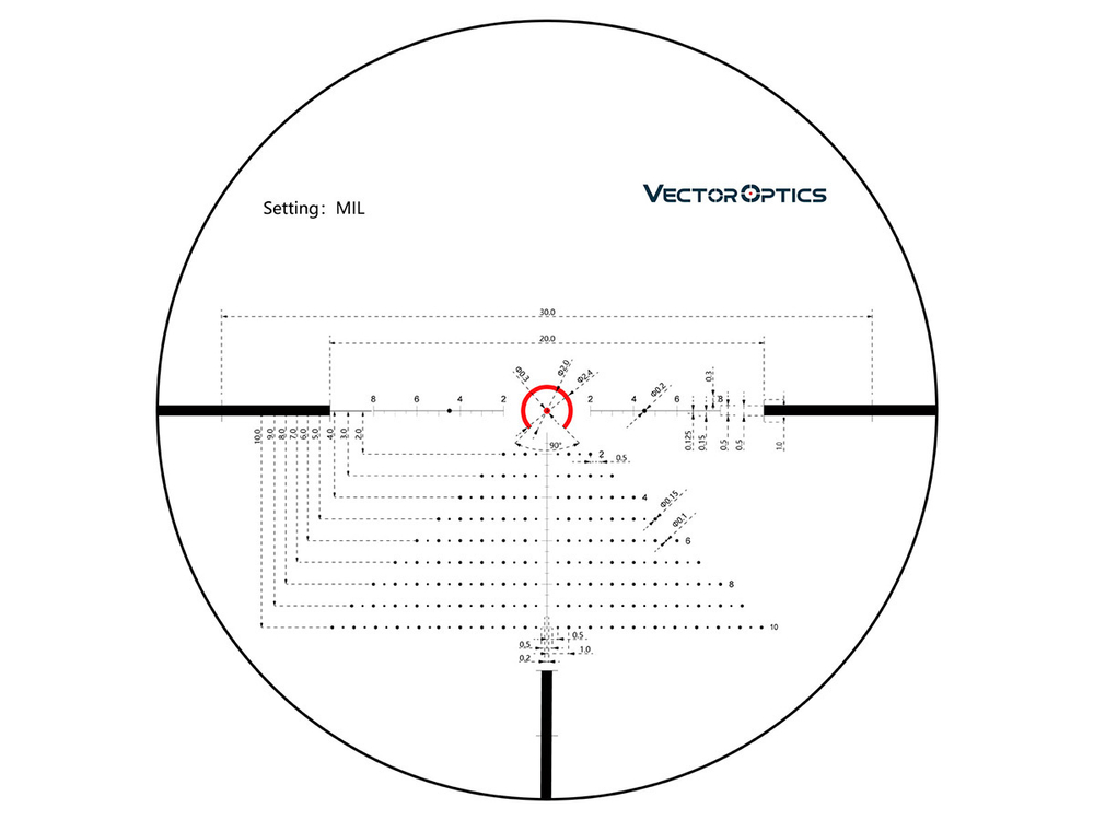 Прицел Vector Optics Constantine 1-8x24 CTR FFP, сетка VOF-EHT (MIL) (SCFF-32)
