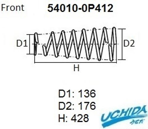 Пружина подвески Uchida 540100P412