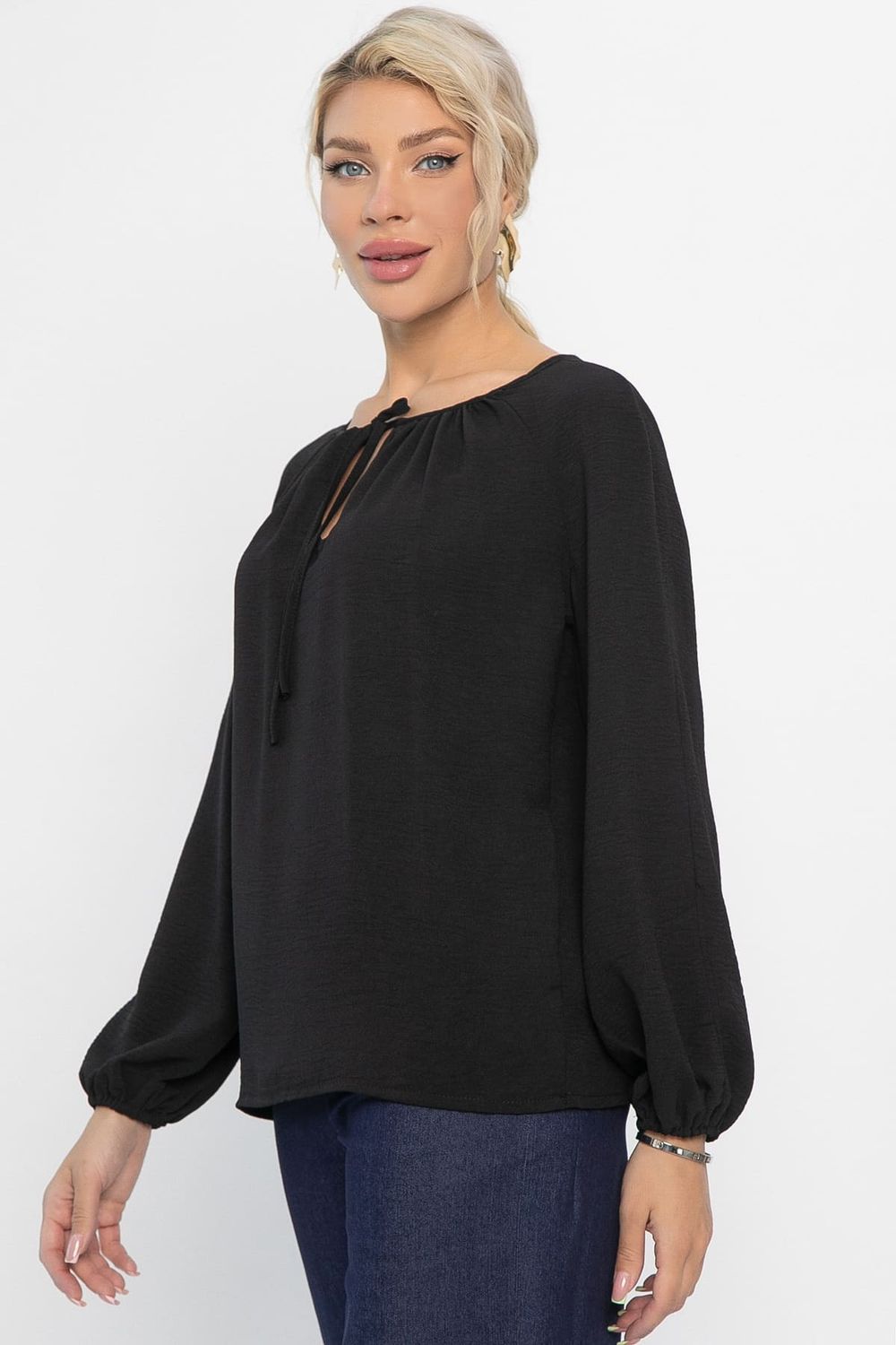 Блуза Шарм (черная) Б13848-10М LT Collection