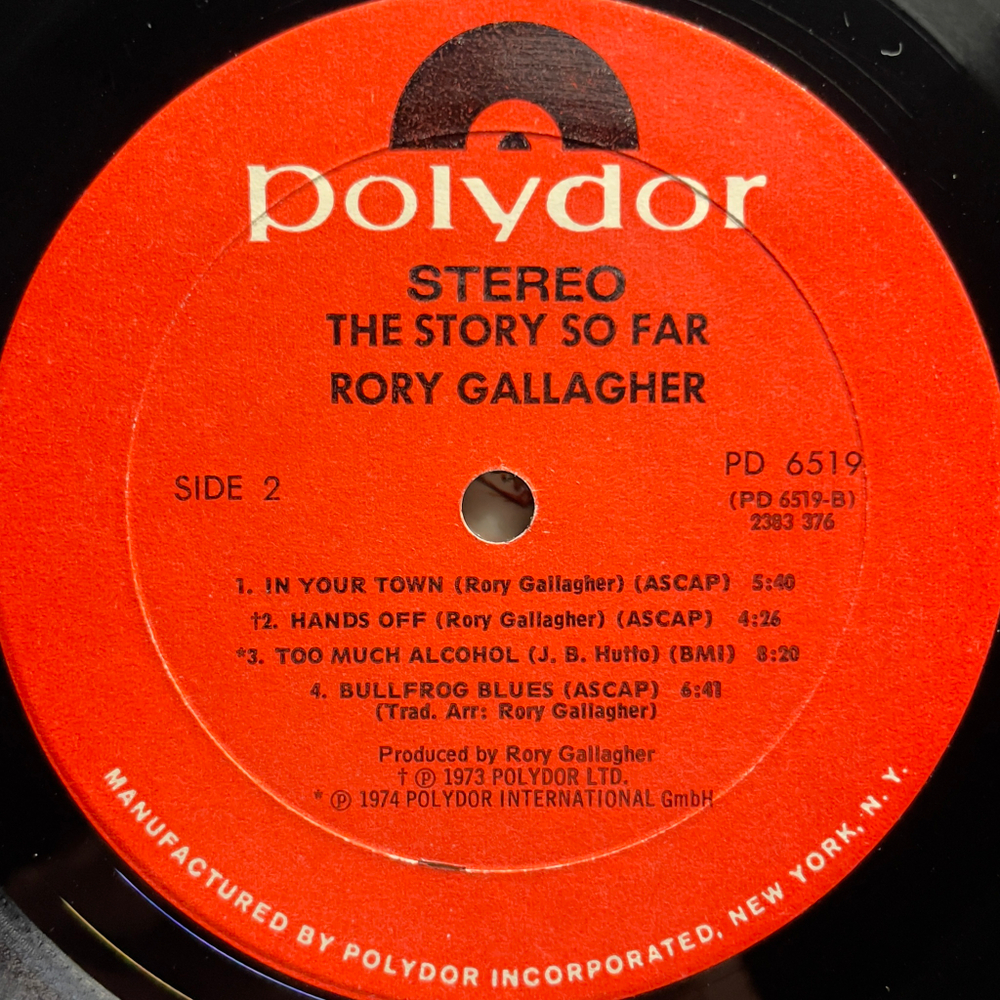 Rory Gallagher ‎– The Story So Far (США 1976г.)