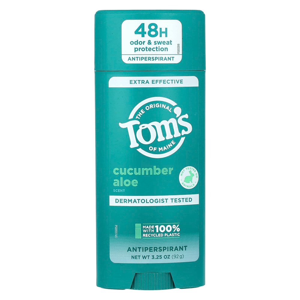 Tom's of Maine, сверхэффективный антиперспирант, огурец и алоэ, 92 г (3,25 унции)