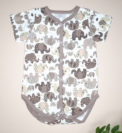 Боди СЛОНИКИ (коричневый)