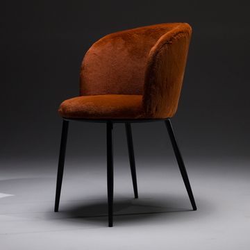 Обеденный стул Gerta терракотовый нежный мех