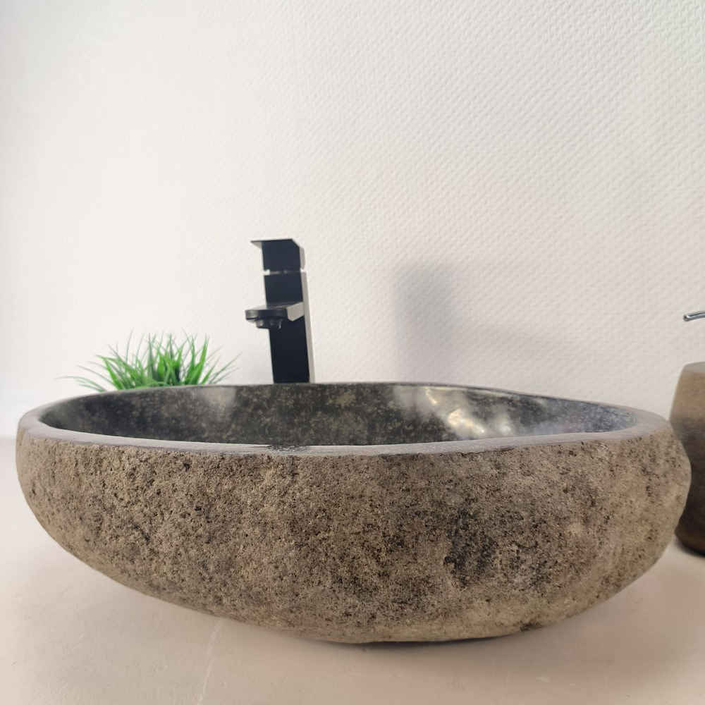 Раковина из речного камня RS-66100 58х37х15 из натурального камня