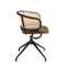 Крутящийся стул Angel Cerda 4129 со спинкой из ротанга