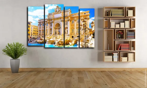 Модульная картина "Фонтан Треви"