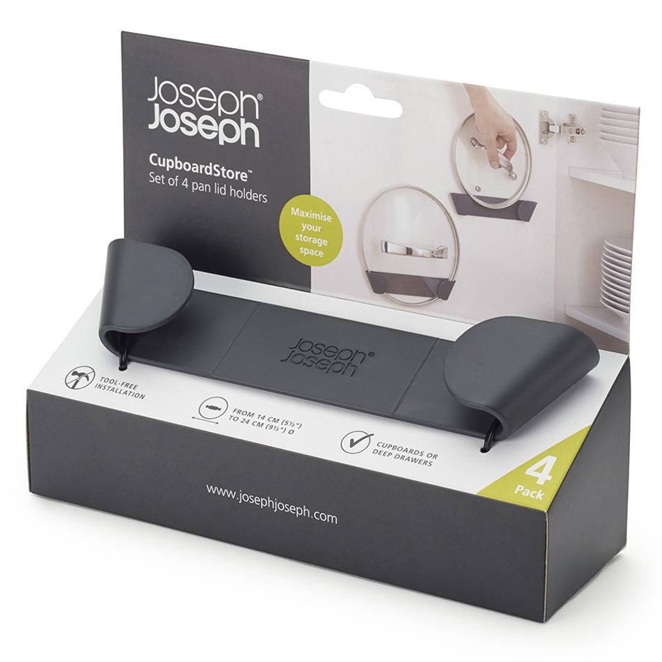 Набор из 4 держателей для крышек CupboardStore, Joseph Joseph