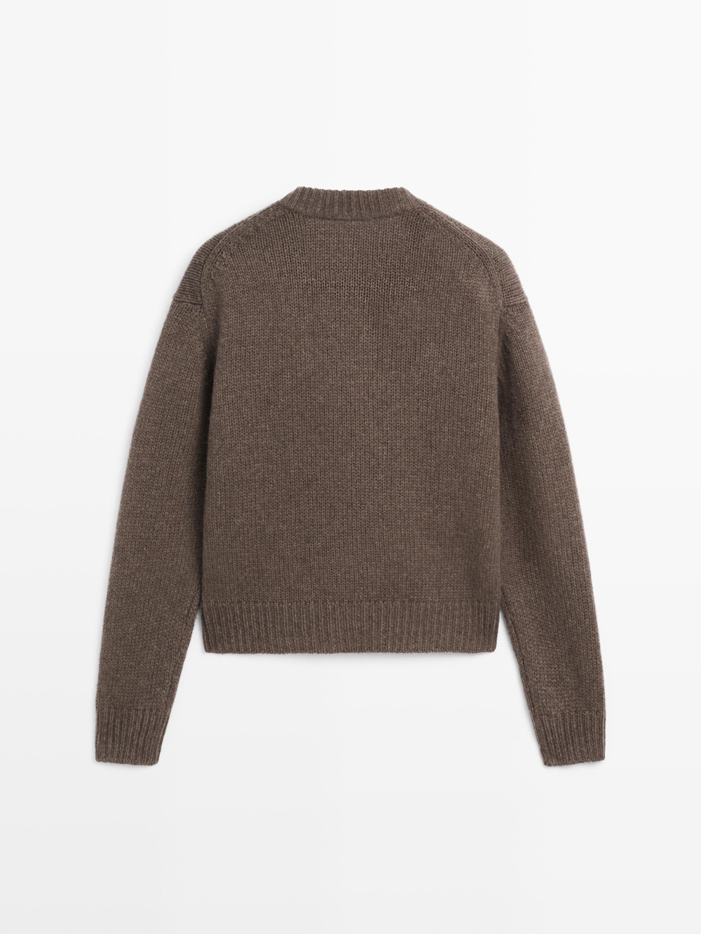 Massimo Dutti Кардиган из смесовой шерсти с узором «косы», дымчатый