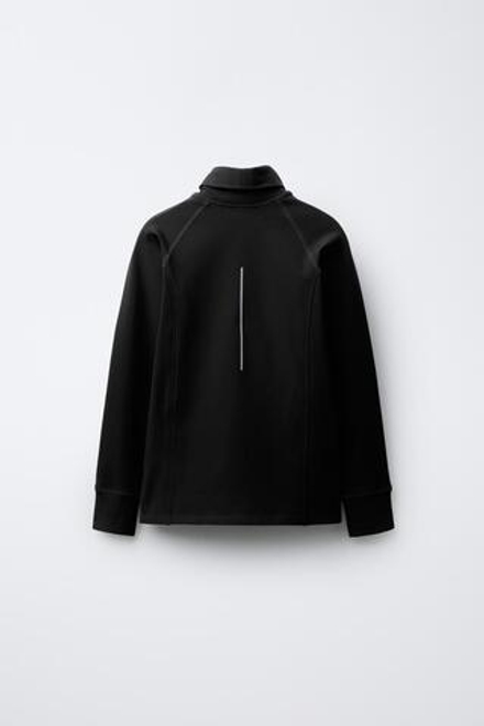 ZARA ТЕРМОФУТБОЛКА С ДЛИННЫМИ РУКАВАМИ, ЧЕРНЫЙ