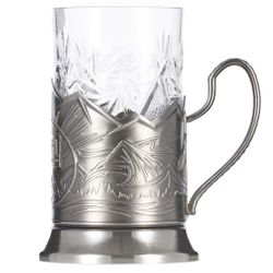 Подстаканник Gipfel 52563 с хрустальным стаканом 250 мл