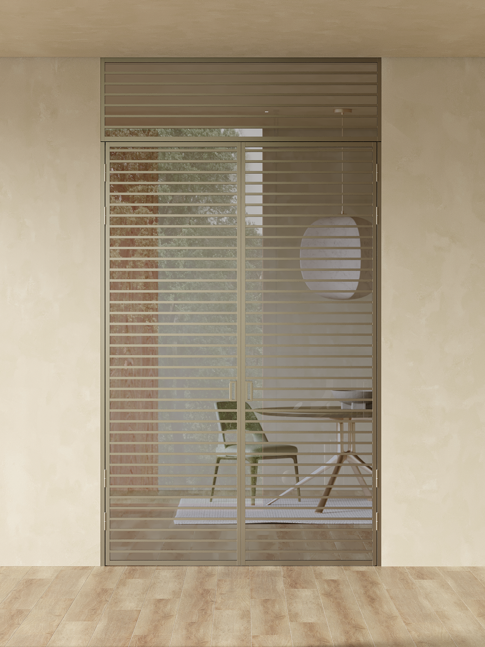 Распашная алюминиевая перегородка Minoli 12