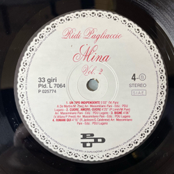 Винтажная виниловая пластинка LP Mina Ridi Pagliaccio (Италия 1988)