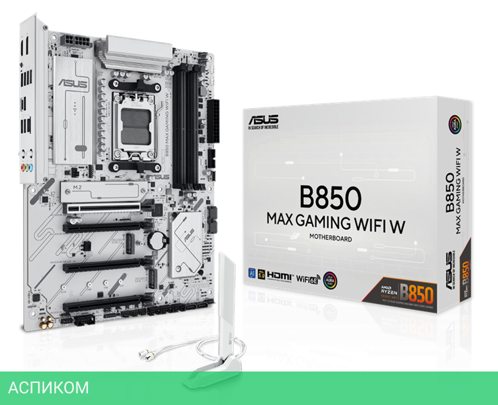 Материнская плата Asus B850 Max Gaming WiFi W (90MB1M10-M0EAY0)