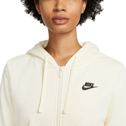 Женская теннисная куртка Nike Sportswear Club Fleece Full Zip Hoodie - coconut milk/black