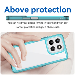 Противоударный чехол для Honor X6C, усиленные защитные рамки бирюзового цвета