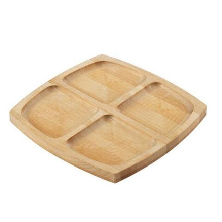 105709 Mallony Менажница квадратная 4 секции 18*18*1,3см (берёза)