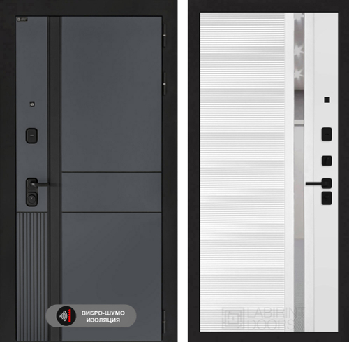 Эволаб 31 белый софт, зеркальная вставка с тонировкой