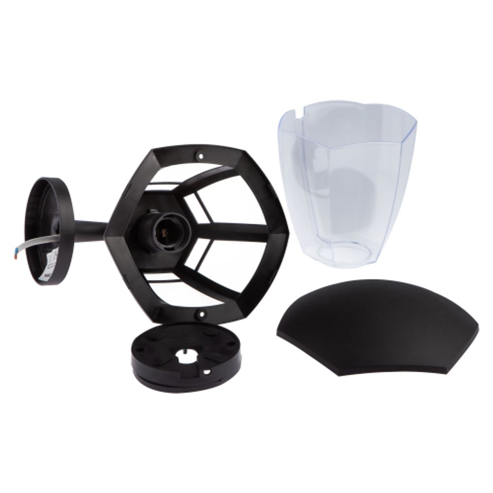 Садово-парковый светильник ЭРА «Дели 1» НБУ 07-40-003 черный 6-гранный настенный IP44 Е27 max60Вт | Садово-парковые светильники