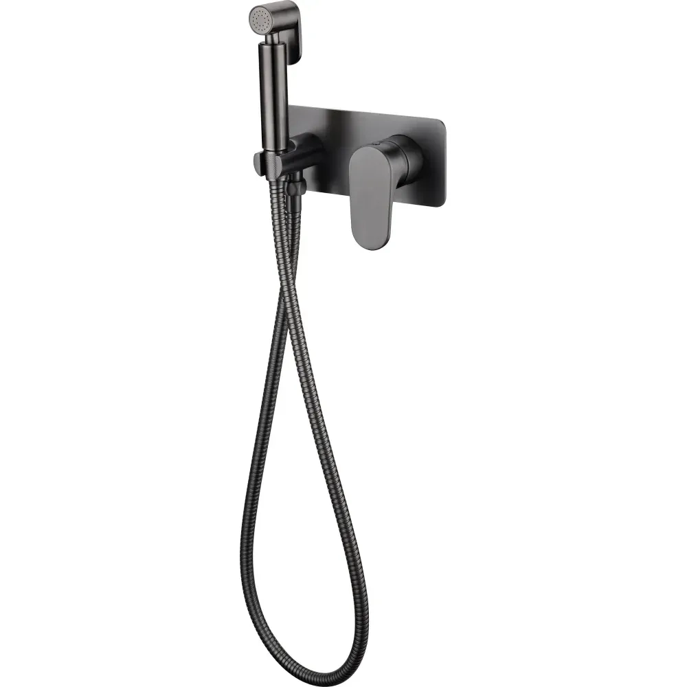 Гигиенический душ Boheme Spectre 457-GM С ВНУТРЕННЕЙ ЧАСТЬЮ, со смесителем, gunmetal