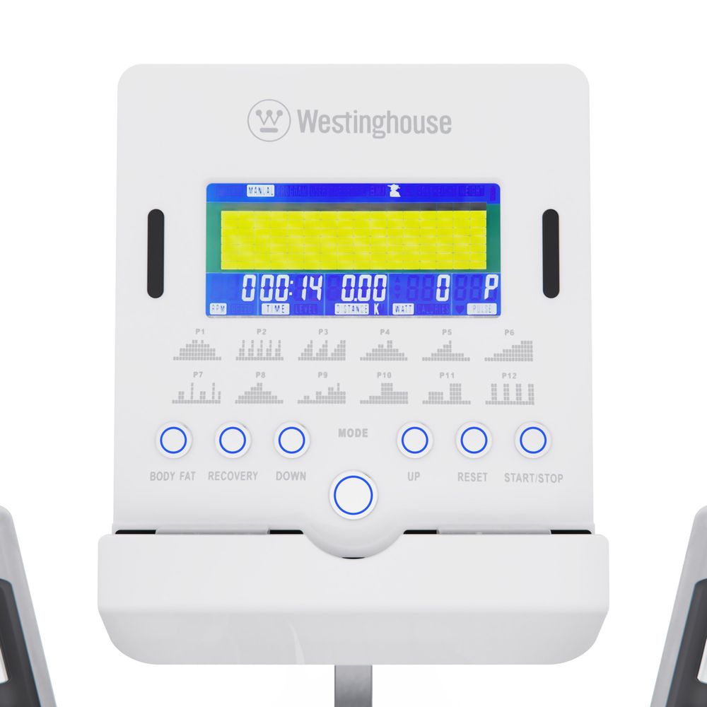 Электромагнитный эллиптический тренажер DFC Westinghouse 13Y, белый, с изменяемым углом наклона