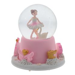 GAEM Фигурка дек "Балерина" в стекл шаре (муз, подсвет, вьюга, движ, 3xAAA н/п), D10 см, L15 W15 H17 см