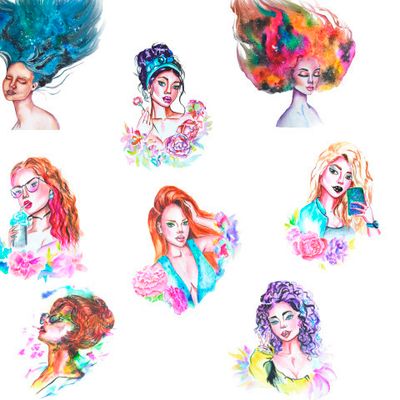 Стильные девушки портрет