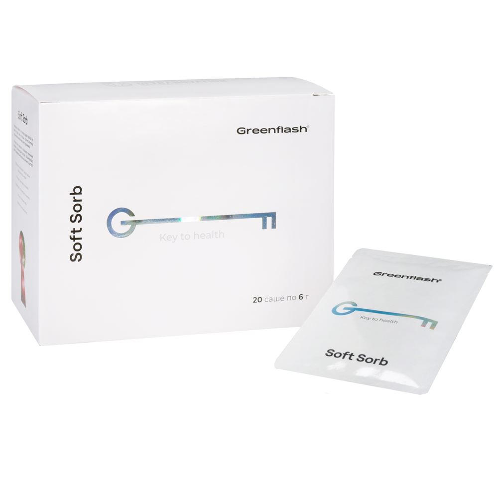 Greenflash Soft Sorb Природный сорбент Софт Сорб, 20саше, вкус яблоко