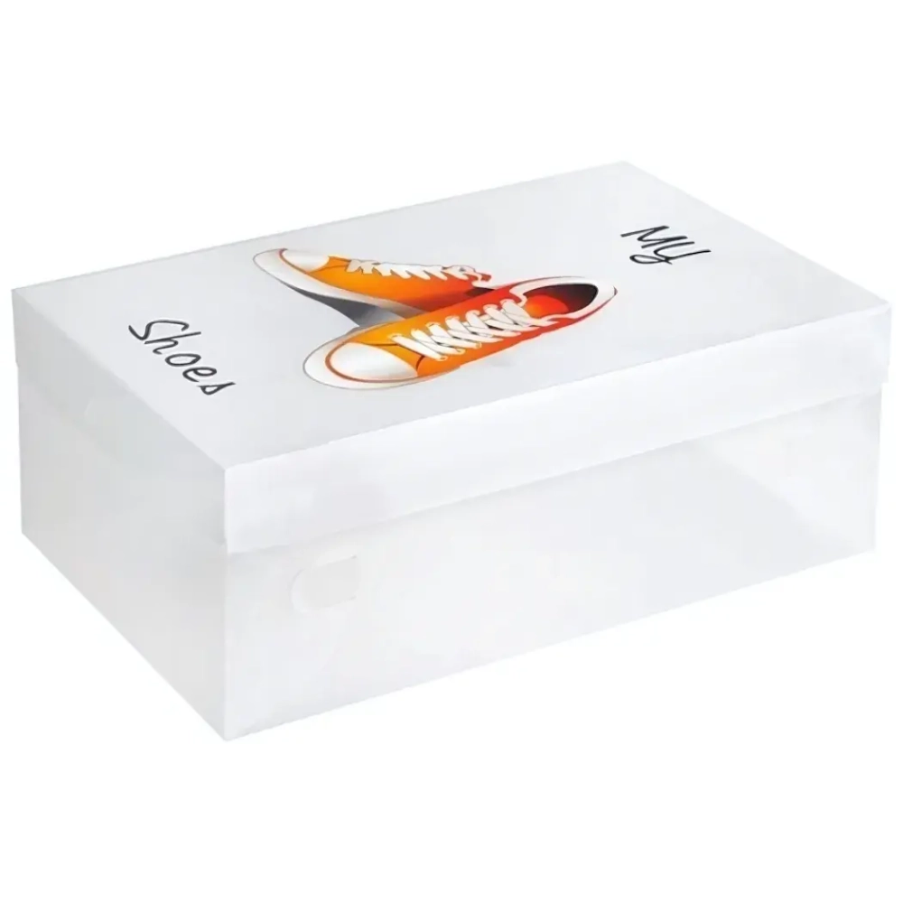 Коробка для хранения обуви «ЭКСПЕРТХАУС», прозрачная, 33*20*13см