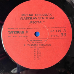 Винтажная виниловая пластинка LP Michal Urbaniak, Vladislav Sendecki, Recital (Польша 1983)