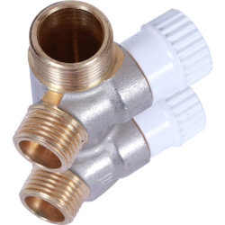 Коллектор распределительный  3/4", 2 отвода 1/2" плоское уплотнение