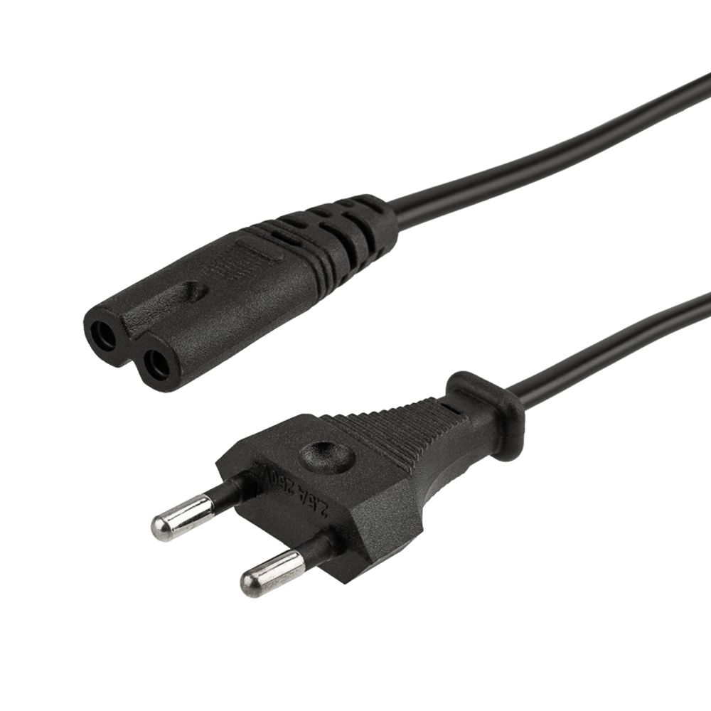 Шнур сетевой, вилка СЕЕ 7/16 - разъем IEC 320 C7, кабель 2x0,5 мм², длина 3 метра (PE пакет) REXANT