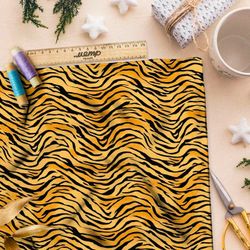 Ткань премиум атлас тигровые полоски