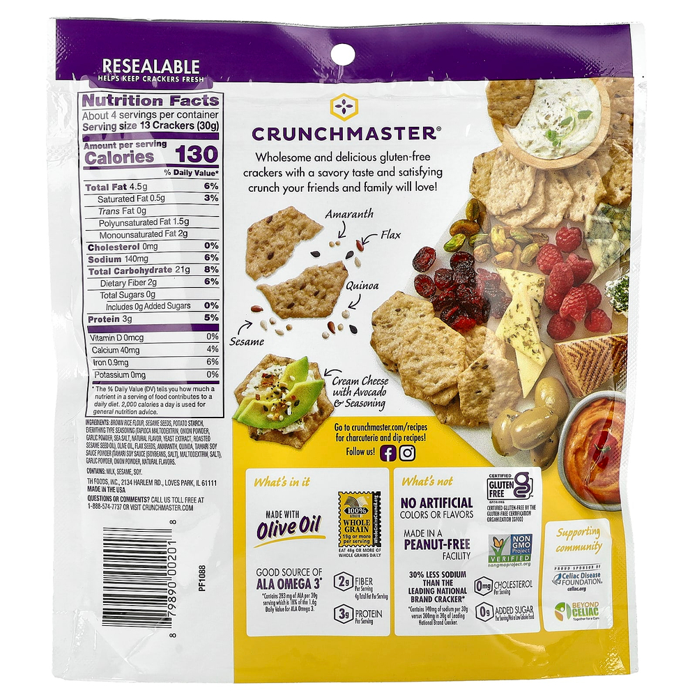 Crunchmaster, Multi-Seed, хрустящие рисовые крекеры, Ultimate Everything, 113 г (4 унции)