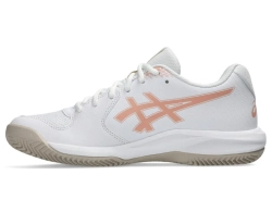 Женские Кроссовки теннисные Asics Gel-Dedicate 9 Clay - white/cantaloupe