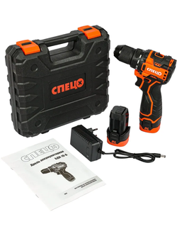 Дрель-шуруповерт аккумуляторная бесщеточная Спец БДА-16-Б, 16 В Li-Ion 2x2 Ач