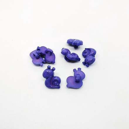 Т180   декор пришив.элемент, 15 мм, цв.фиолет, улитка