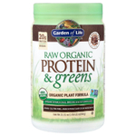 Garden of Life, сырой белок и зелень, формула с органическими растениями, шоколадное какао, 610 г (21,51 унции)