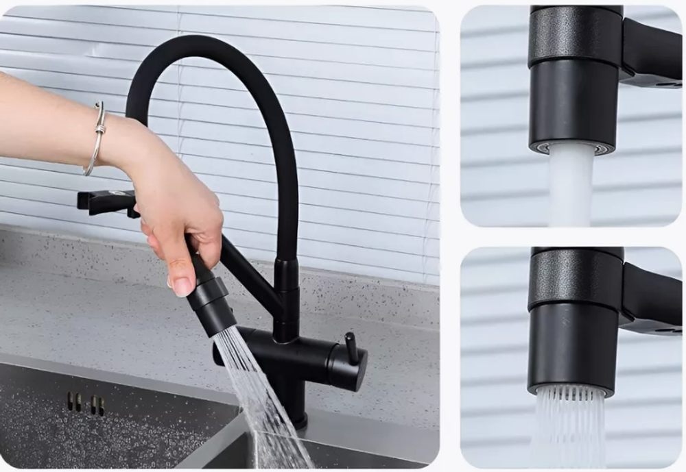 Смеситель для кухни с гибким изливом Gappo G4398-86
